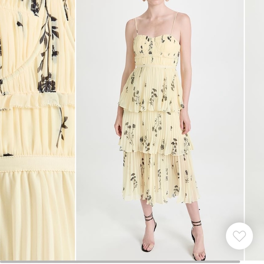 Self portrait Yellow Floral Silhouette Midi Dress - Picture 5 of 6